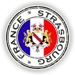france strasbourg seal sticker round flag for laptop book fridge guitar motorcycle helmet toolbox door pc boat