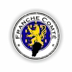 franche comte seal sticker round flag for laptop book fridge guitar motorcycle helmet toolbox door pc boat