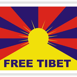 free tibet dalai lama seal sticker round flag for laptop book fridge guitar motorcycle helmet toolbox door pc boat