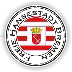 freie hansestadt bremen germany seal sticker round flag for laptop book fridge guitar motorcycle helmet toolbox door pc