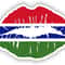 Gambia Lips Flag Vinyl Sticker 0
