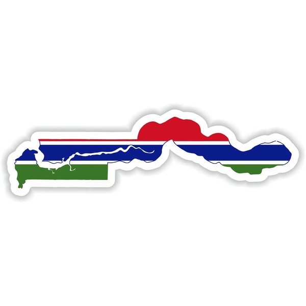 Gambia Map Sticker Flag For Laptop Book Fridge Guitar Motorcycle Helmet ToolBox Door PC Boat 0