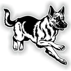 german shepherd sticker for bumper car van truck motorcycle helmet toolbox door pc boat dog 01