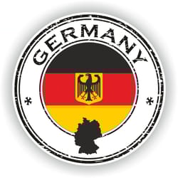 germany seal round flag - vinyl sticker