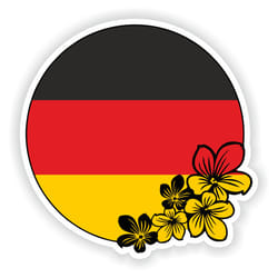 germany sticker round flag for laptop book fridge guitar motorcycle helmet toolbox door pc boat