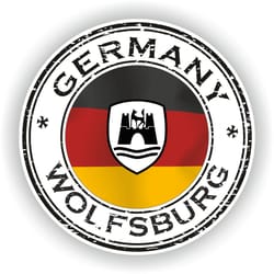 germany wolfsburg seal sticker round flag for laptop book fridge guitar motorcycle helmet toolbox door pc boat