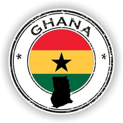 ghana seal sticker round flag for laptop book fridge guitar motorcycle helmet toolbox door pc boat