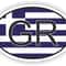 Greece GR Country Code Oval Sticker With Flag For Bumper Laptop Book Fridge Motorcycle Helmet ToolBox Door Hard Hat Tool 0