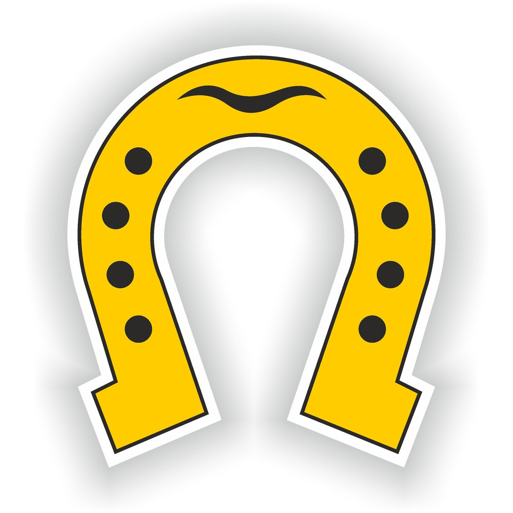 Horseshoe Sticker For Laptop Book Fridge Guitar Motorcycle Helmet ToolBox Door PC Boat 0