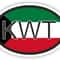 Kuwait Country Code Oval Sticker With Flag For Bumper Laptop Book Fridge Motorcycle Helmet Door Too 0