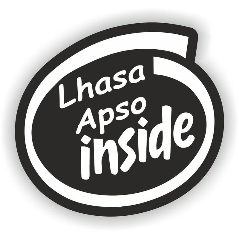 Lhasa Apso Inside Dog Sticker For Laptop Book Fridge Guitar Motorcycle Helmet ToolBox Door PC Boat 0