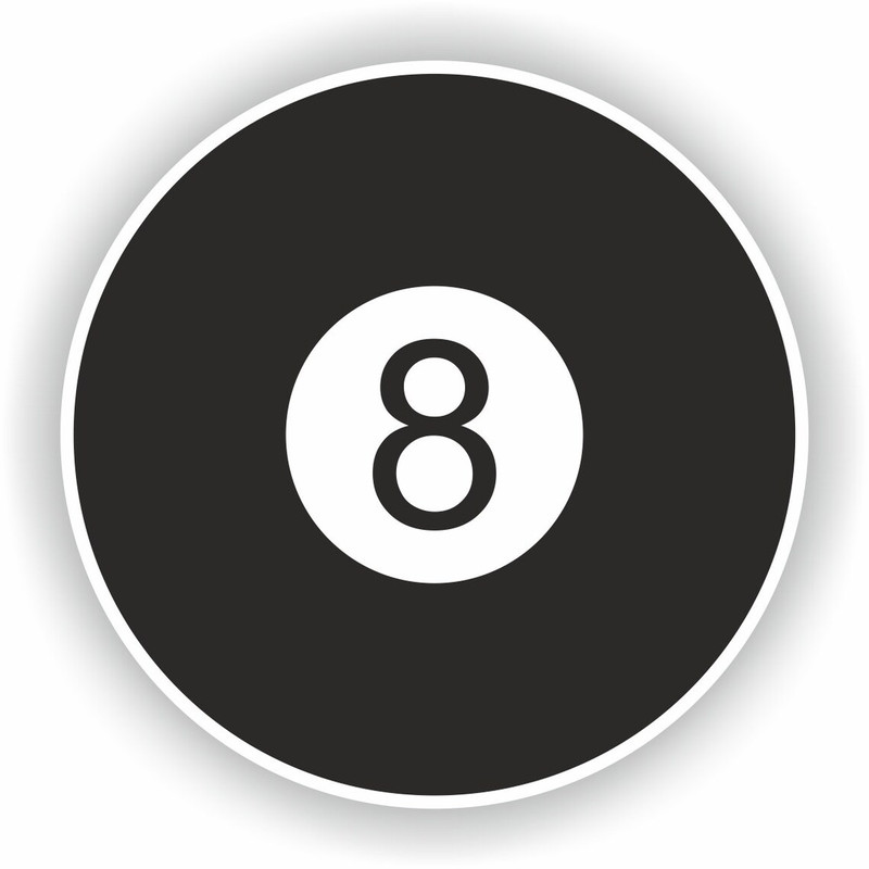 Lucky 8 Ball 02 Vinyl Sticker Sticker For Laptop Book Fridge Guitar Motorcycle Helmet ToolBox Door  0