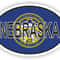 NEBRASKA Country Code Oval Sticker With Flag For Bumper Laptop Book Fridge Motorcycle Helmet Door T 0