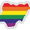 Nigeria Gay Rainbow Map Flag Sticker For Laptop Book Fridge Guitar Motorcycle Helmet ToolBox Door P 0