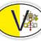 Vatican Country Code Oval Sticker With Flag For Bumper Laptop Book Fridge Motorcycle Helmet Door To 0