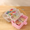Children's Hair Accessories Organizer with Handles, Foldable Storage Box, Portable Medicine Cabinet, Cute Jewelry Case