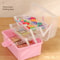 Children's Hair Accessories Organizer with Handles, Foldable Storage Box, Portable Medicine Cabinet, Cute Jewelry Case