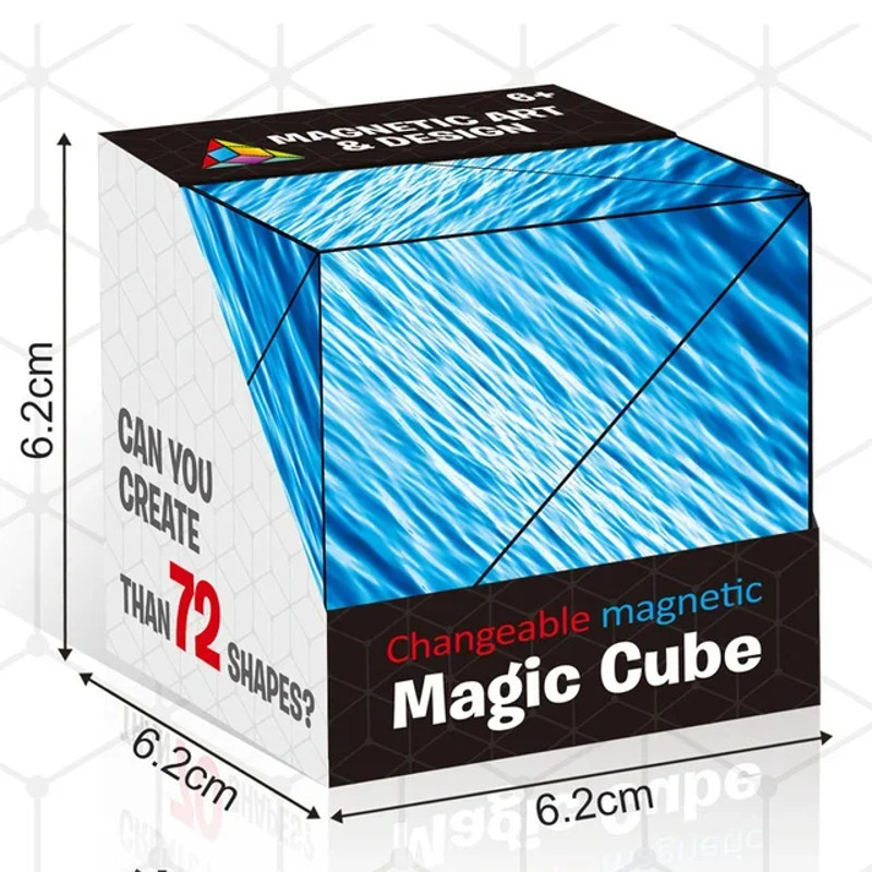 Shasibo Magnetic Cubes Magic Infinite Cosmic Cube Changeable Magnet Fidget Cubes AntiStress Flip Cu 7