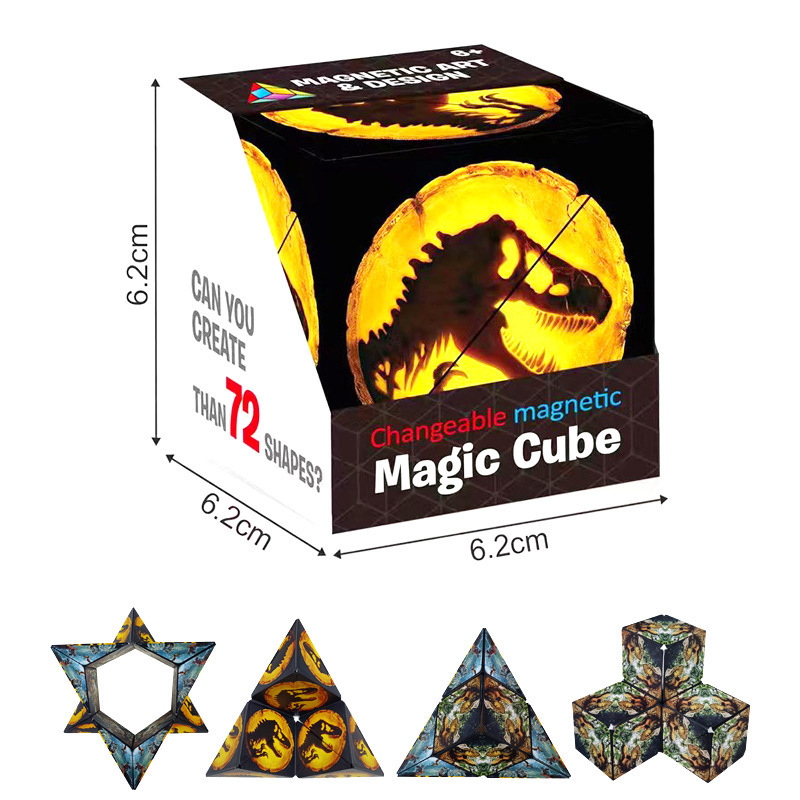 Shasibo Magnetic Cubes Magic Infinite Cosmic Cube Changeable Magnet Fidget Cubes AntiStress Flip Cu 17
