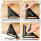 Aluminum Alloy Triangle Ruler, Miter Square Angle Protractor, Woodworking Measuring Ruler, Triangular Metric Angle Gauge