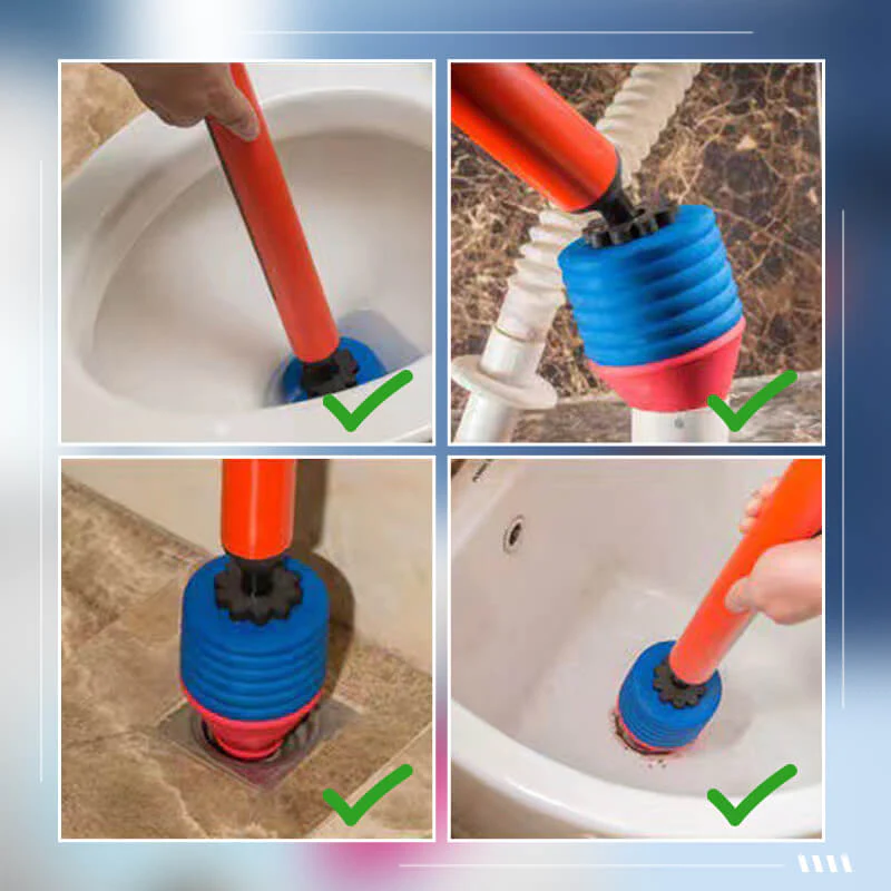 Silicone Toilet Sewer Dredging Plunger, High Pressure One Shot Pipe Unblock, Quick Household Drain Cleaner