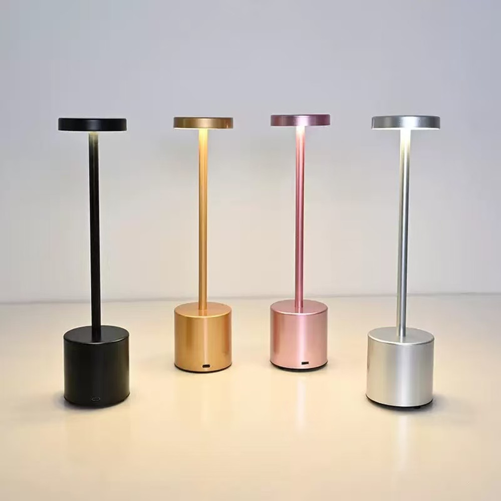 Cordless LED Table Lamp, Color Light Dimming, Bar Atmosphere Light for Outdoor, Restaurant Ambient Lighting