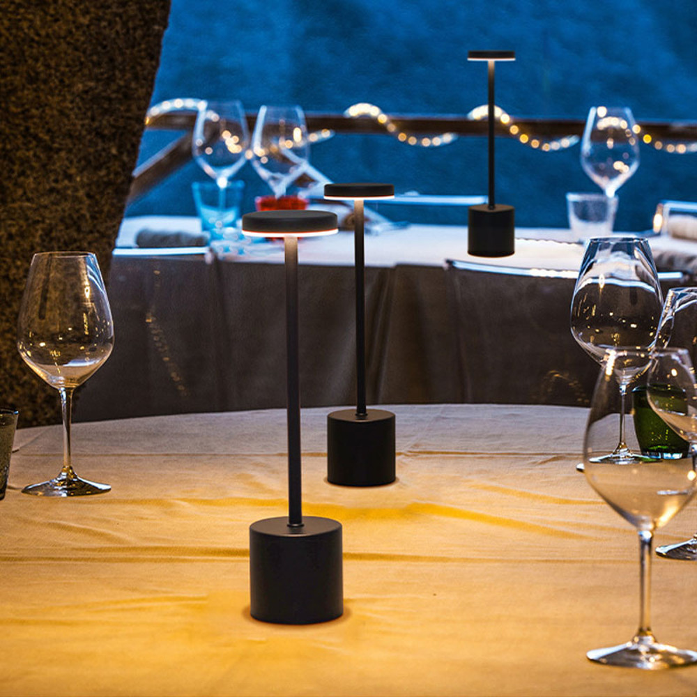 Cordless LED Table Lamp, Color Light Dimming, Bar Atmosphere Light for Outdoor, Restaurant Ambient Lighting