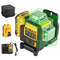 Lines Laser Level, Sides 360 Degree, Green Laser Meter, Vertical Lithium Battery, Self Leveling Horizontal Outdoor Tool