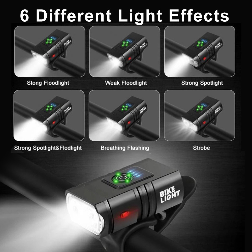 LED Rechargeable Bicycle Light Aluminum Alloy Torch Flashlight Headlight For Mountain Cycling Beam  0
