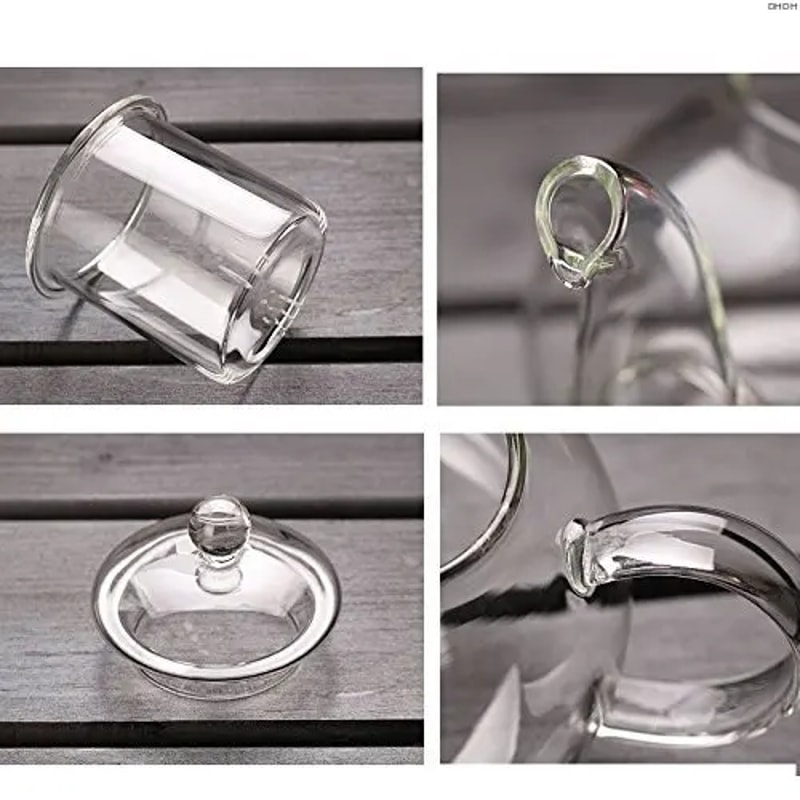 1000ML High Quality Heat Resistant Glass Tea Pot Practical Bottle Flower Tea Cup Glass Teapot With