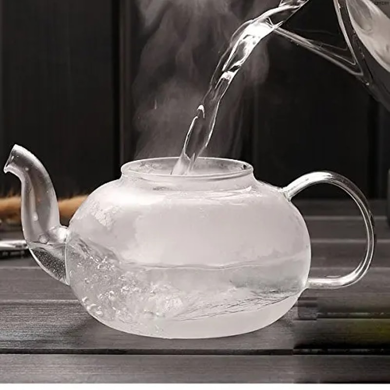 1000ML High Quality Heat Resistant Glass Tea Pot Practical Bottle Flower Tea Cup Glass Teapot With