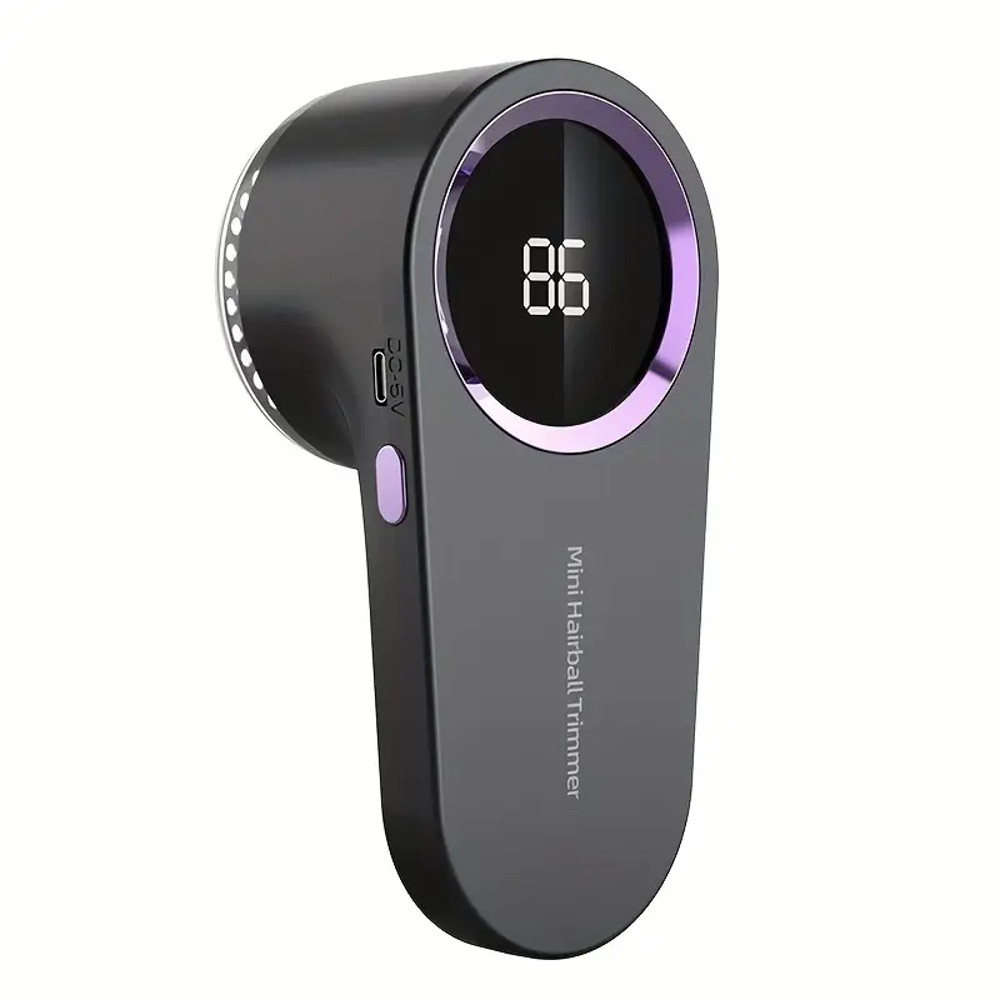 Rechargeable Fabric Shaver, Portable Hair Removal Ball, Clothing Trimmer with Digital Display, Adjustable Modes