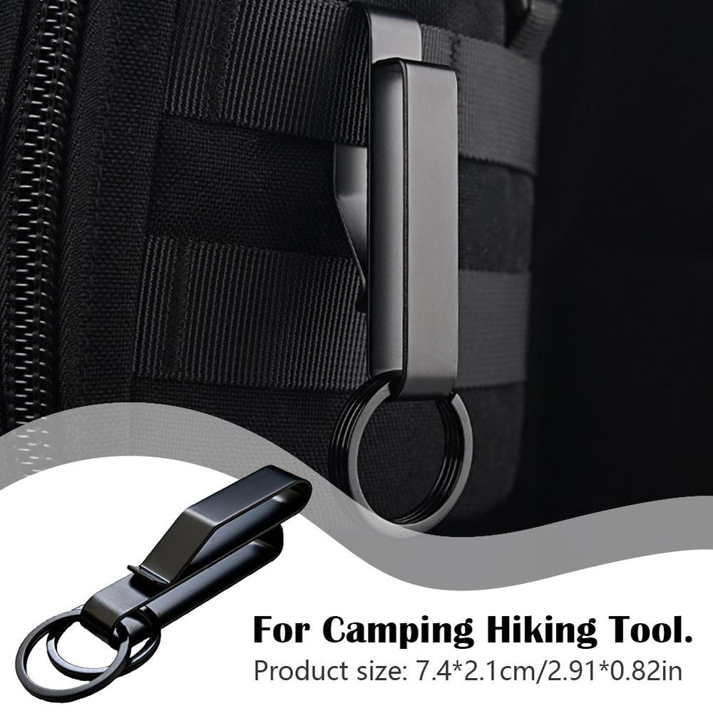 Outdoor Buckle Keychain, Stainless Steel Waist Hook, Buckle Key Clip, Hanging Car Key, Bag Strap Tools