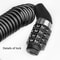Helmet Password Wire Lock Universal Motorcycle Electric Cars Security Portable Antitheft Bicycle Lo 3