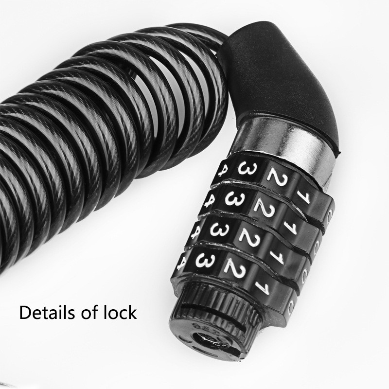 Helmet Password Wire Lock Universal Motorcycle Electric Cars Security Portable Antitheft Bicycle Lo 3