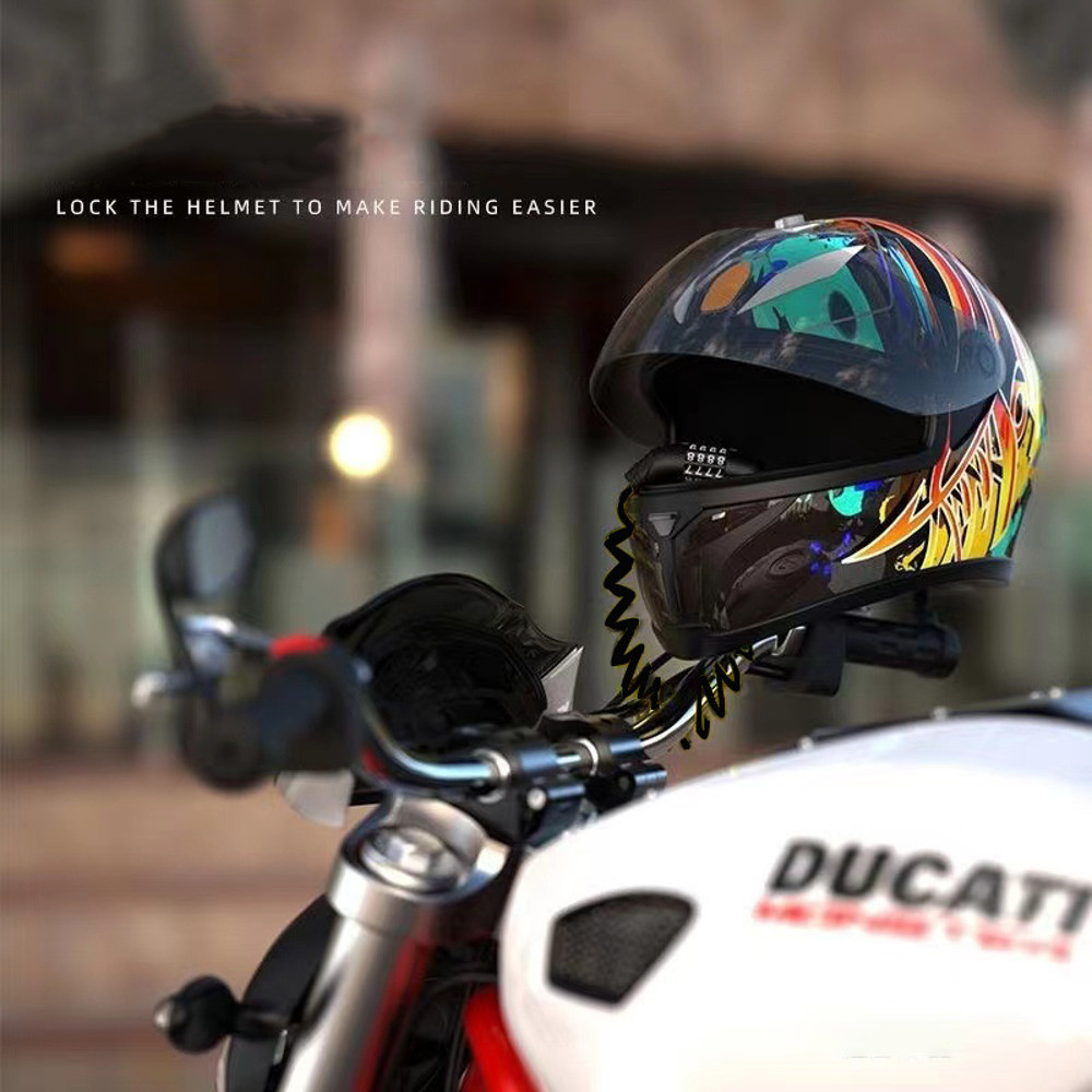 Helmet Password Wire Lock Universal Motorcycle Electric Cars Security Portable Antitheft Bicycle Lo 4