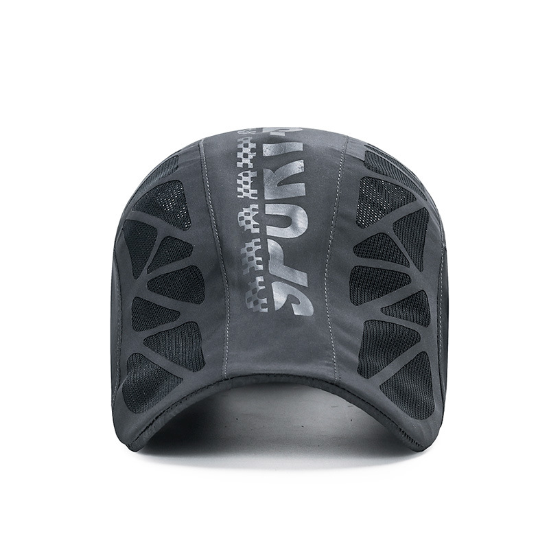 Men's Summer Alphabet Sport Hat, Quick Dry Mesh Shade Cap, Breathable Outdoor Sunscreen Hat