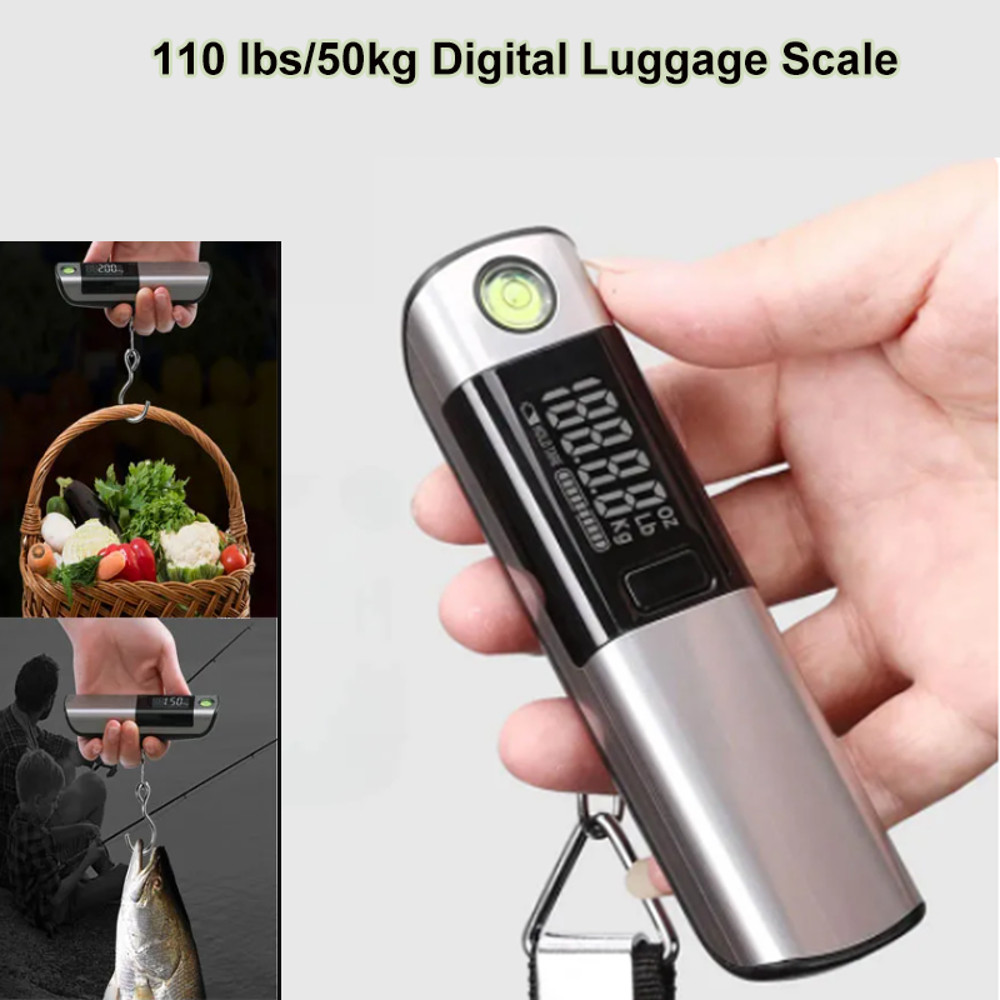 Multifunctional Electronic Scale, Portable LCD Travel Luggage Scale, Hanging Weighs Scale With Tape Measure