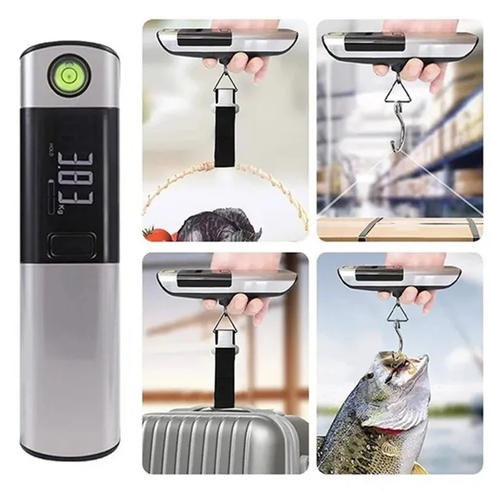 Multifunctional Electronic Scale, Portable LCD Travel Luggage Scale, Hanging Weighs Scale With Tape Measure