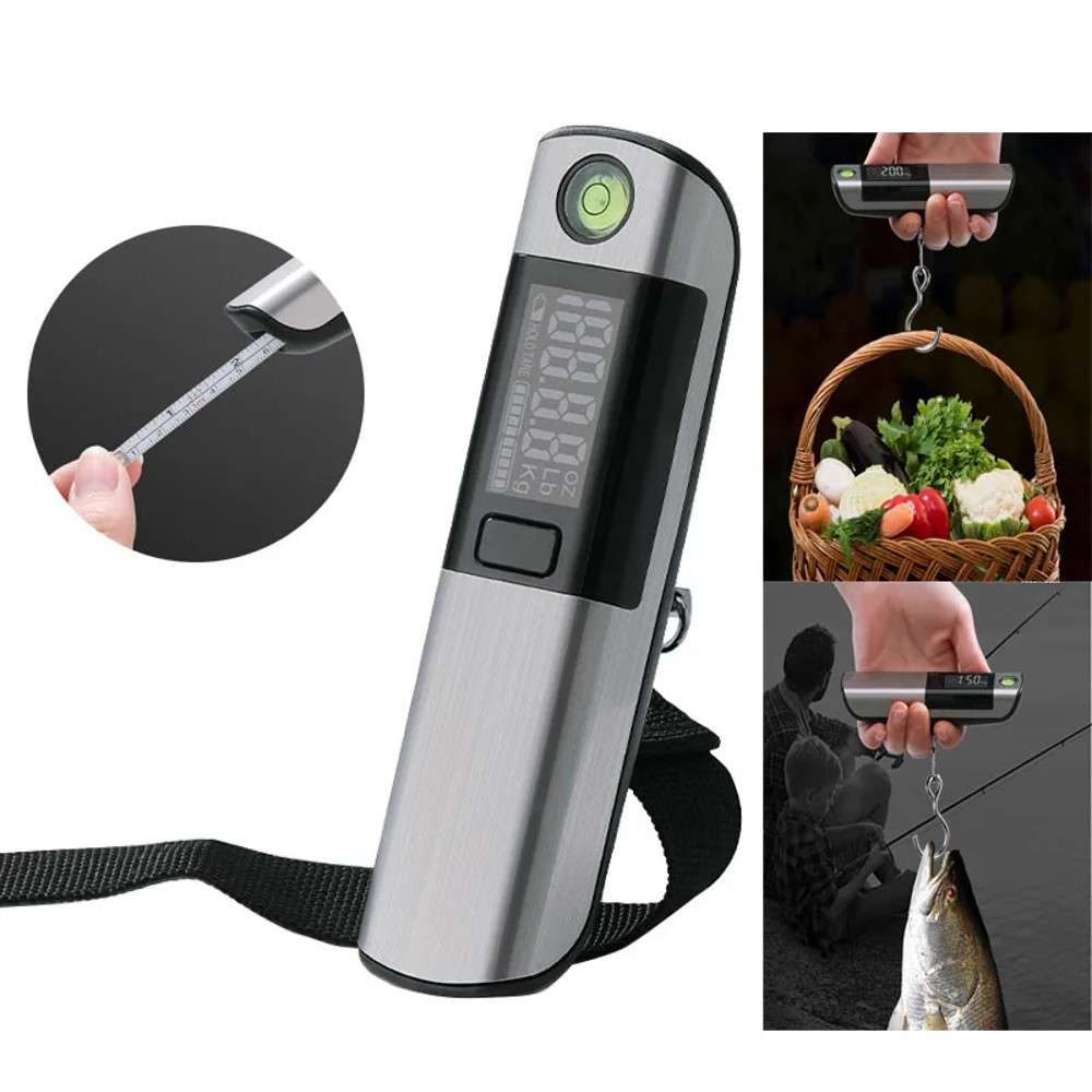Multifunctional Electronic Scale, Portable LCD Travel Luggage Scale, Hanging Weighs Scale With Tape Measure