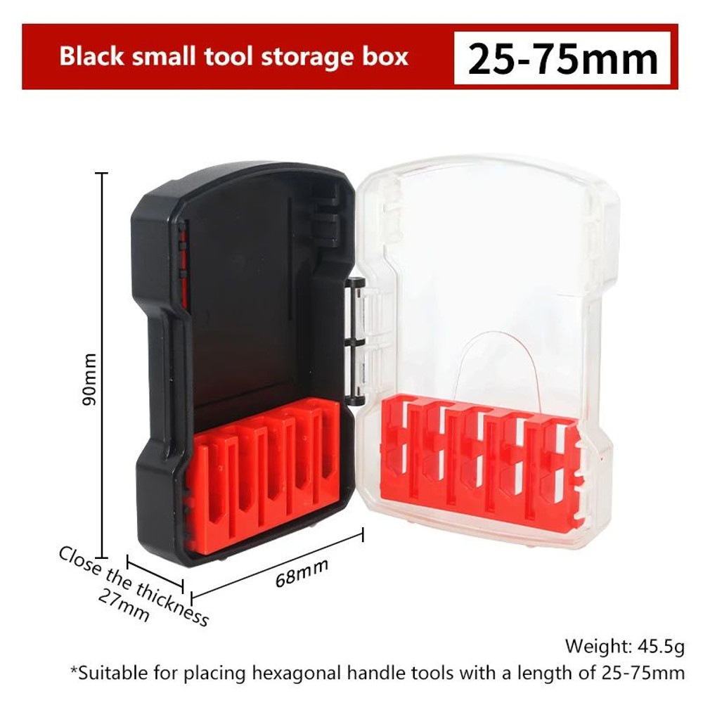 Removable Insert Holder Box, Portable Drill Bit Storage, Screwdriver Bit Organizer Case, Durable Drill Bit Holder