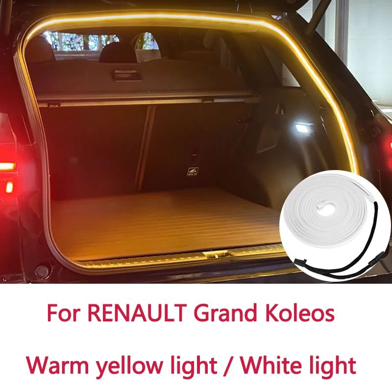 Rear Trunk LED Light Bar Strips for RENAULT Grand Koleos, Trunk Interior Decorative Lamp, Automatic Luggage light