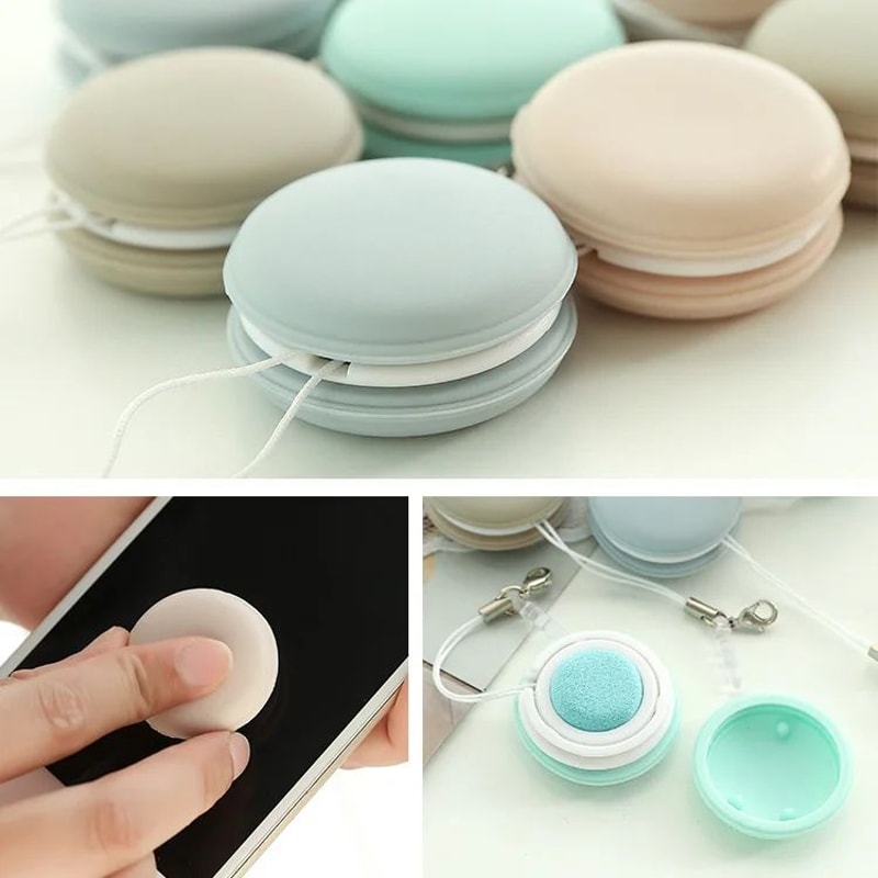 Lens Cleaning Cloth With Hanging Loop Macaron Phone Screen Cleaner Reusable Soft Microfiber Wipe Fo 3