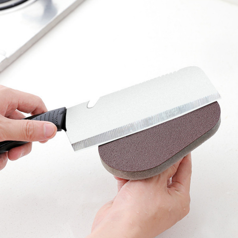 Multi-Purpose Magic Emery Sponge Eraser, Rust Cleaner for Kitchen Bath, Strong Decontamination Tool with Handle