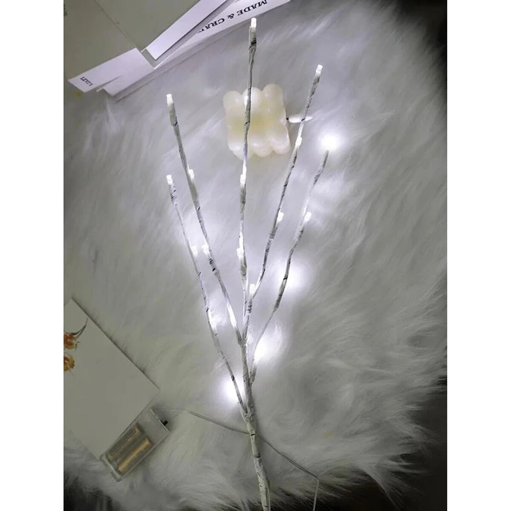 Battery Operated White Birch Branch Lights, Willow Fairy Lights for Bedroom, Home, and Outdoor Decoration