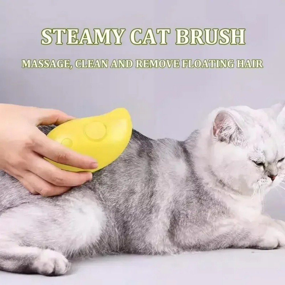 3 In 1 Electric Steam Brush For Cat Dog Pet Grooming Massage Comb Steamy Sprayer For Shedding And H 1