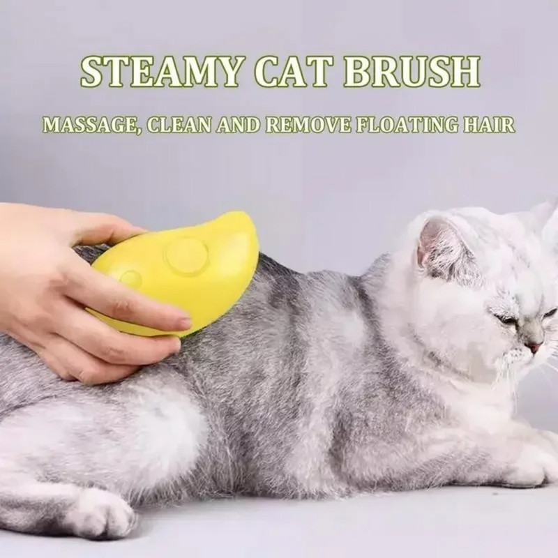 3 In 1 Electric Steam Brush For Cat Dog Pet Grooming Massage Comb Steamy Sprayer For Shedding And H 1