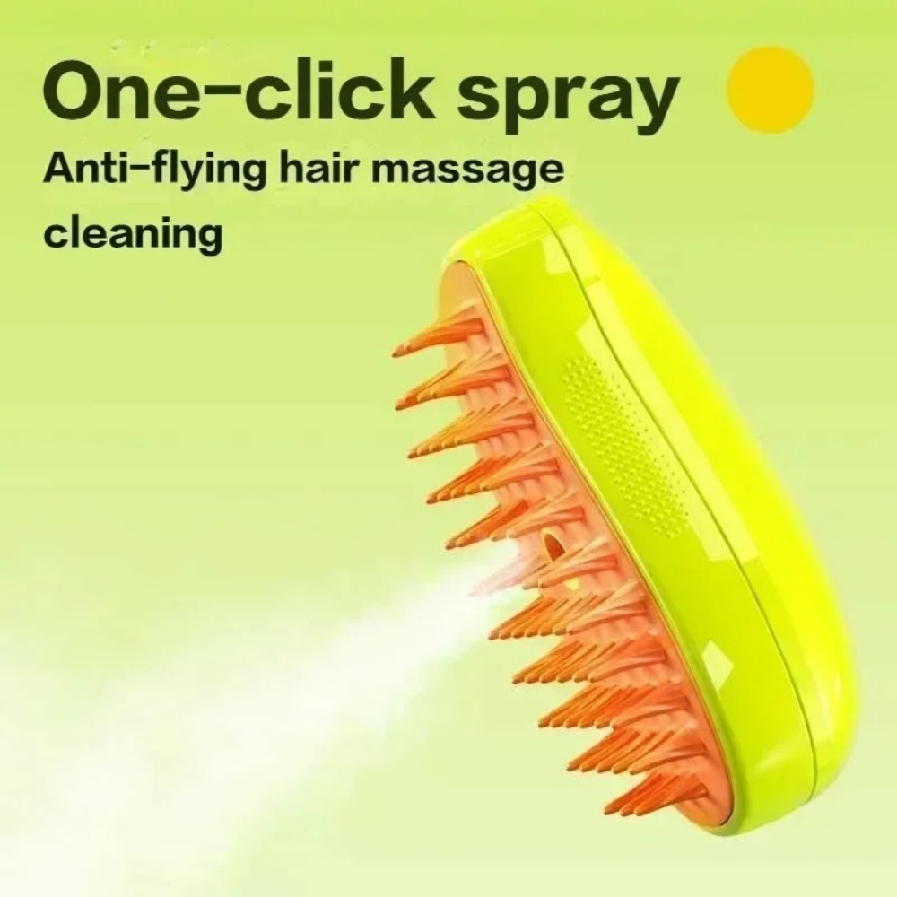 3 In 1 Electric Steam Brush For Cat Dog Pet Grooming Massage Comb Steamy Sprayer For Shedding And H 3