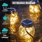 Outdoor String Lights For Garden Patio Yard Tree Solar Cracked Glass Jar Lamp Waterproof Warm White