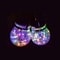Outdoor String Lights For Garden Patio Yard Tree Solar Cracked Glass Jar Lamp Waterproof Warm White